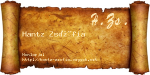 Hantz Zsófia névjegykártya