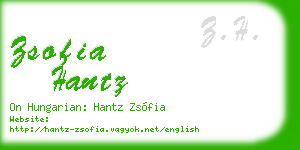 zsofia hantz business card